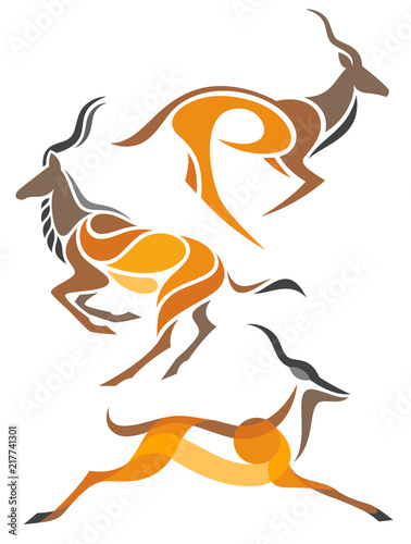 Stylized Antelopes - Kudu