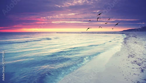 Obraz Ciesz się jesienią nad morzem