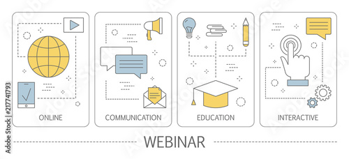 Set of webinar vertical banners