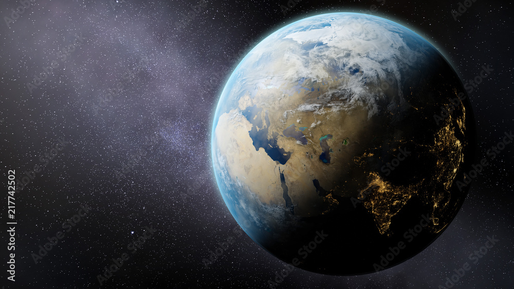 Fototapeta premium Sommer trocknet Erde aus