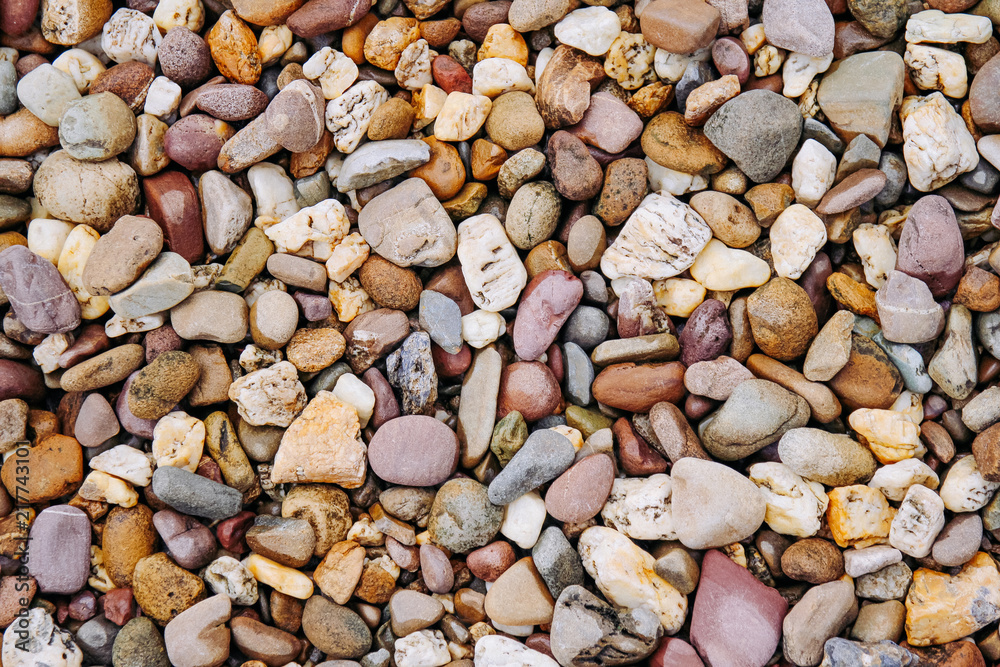 Brown pebbles stone background Brown pebbles stone background