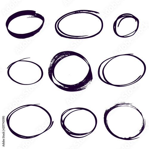 hand-drawn doodles circles