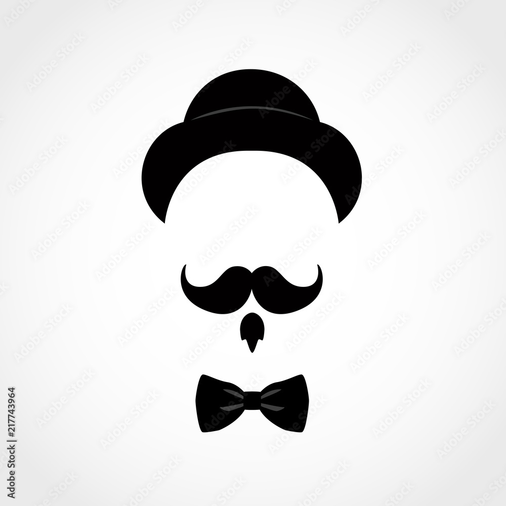icon man isolated on white background. Gentleman icon.