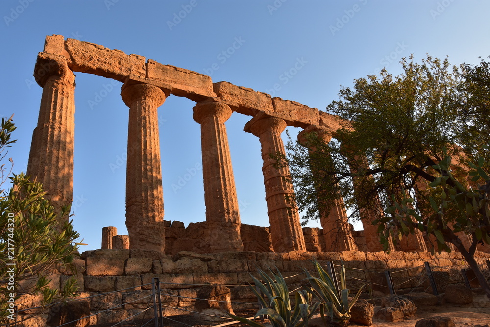 Fototapeta premium La vallé des temples à Agrigente en Sicile