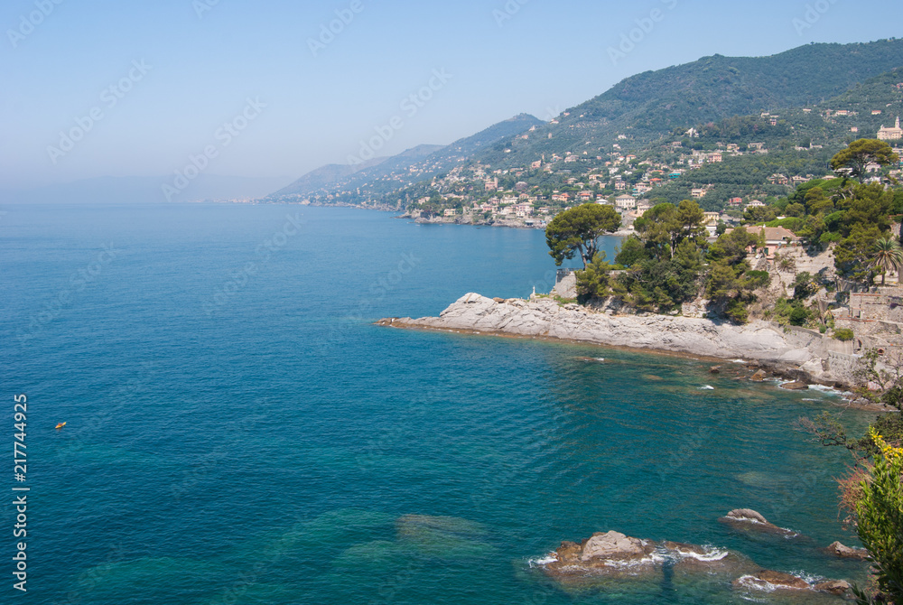 Panorama on Camogli coast