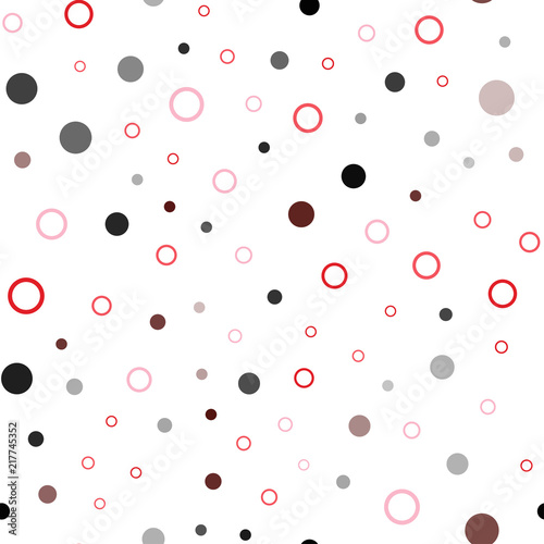 Light Red vector seamless layout with circle shapes.
