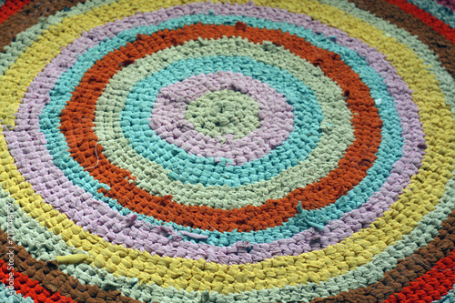 Color hand made rug.