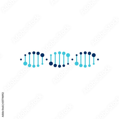 DNA helix strand vector logo element illustration