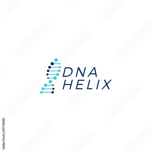 DNA helix strand vector logo element illustration