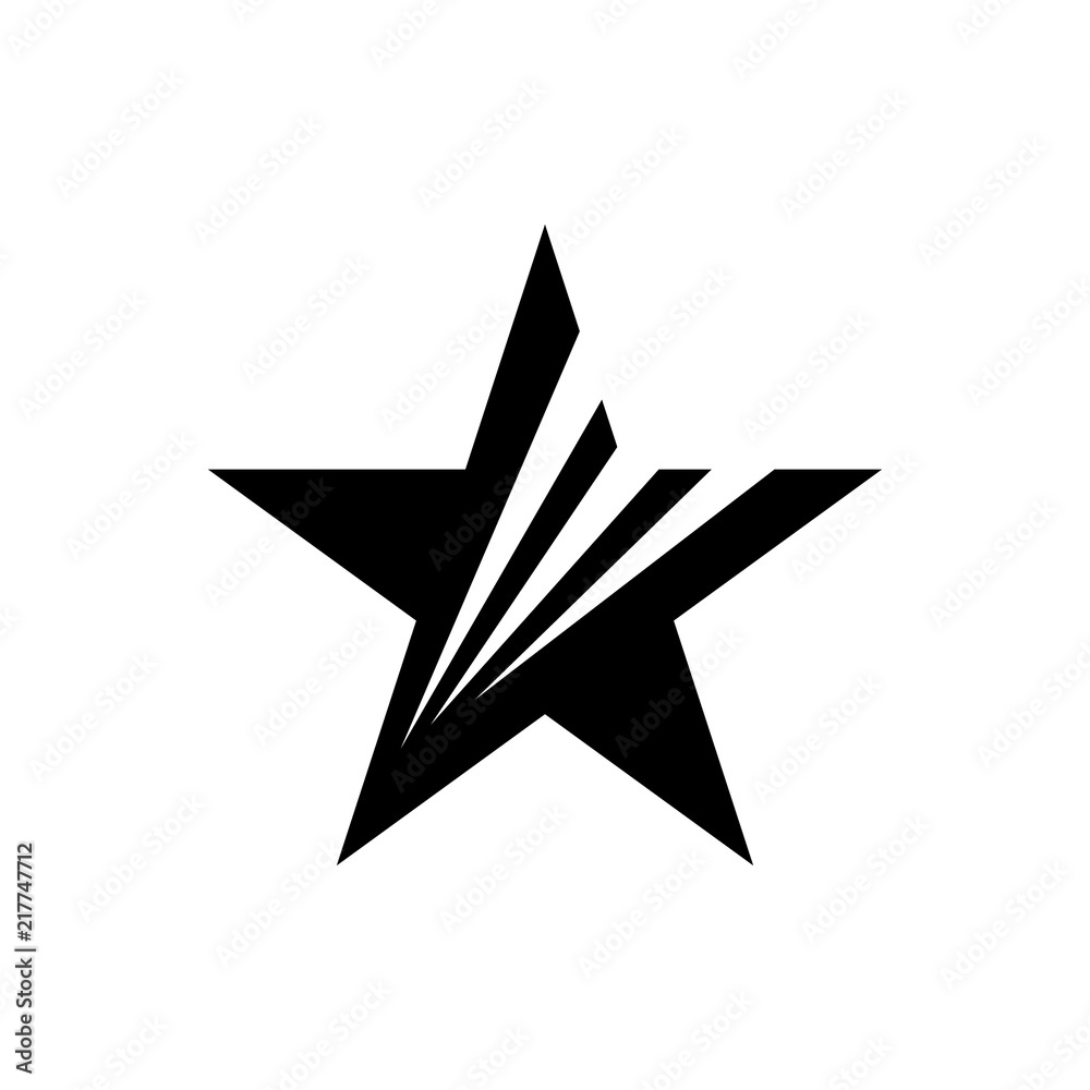 Obraz premium Star Logo Template with Line