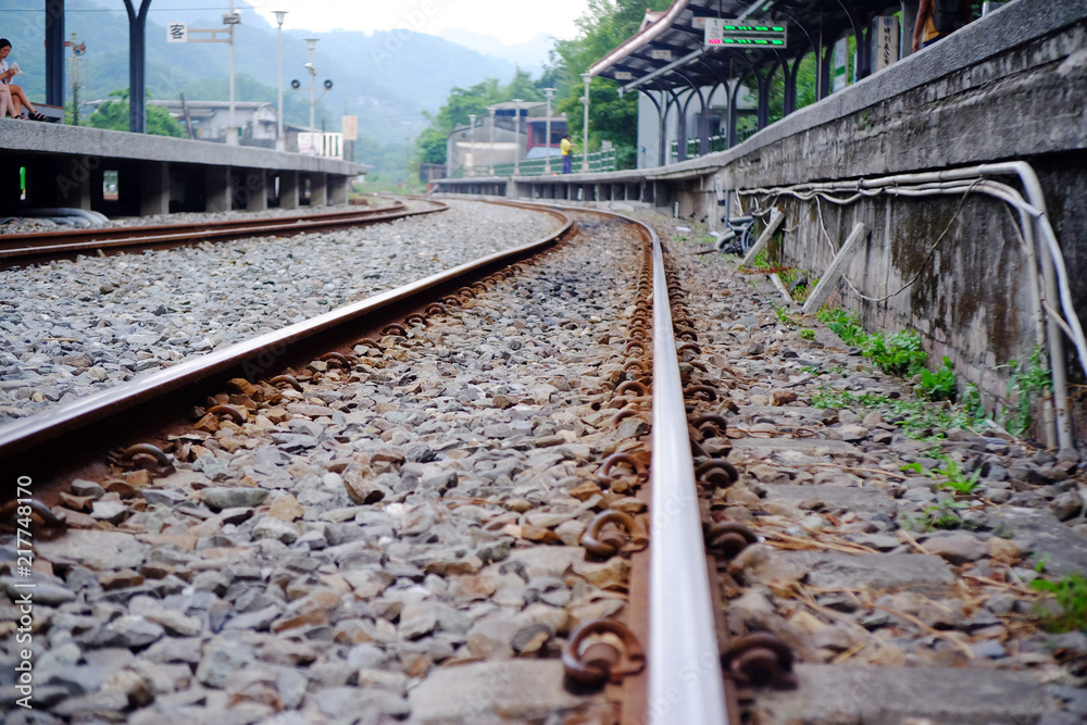 Railroad tracks, railroad and stones Railroad tracks, railroad and stones