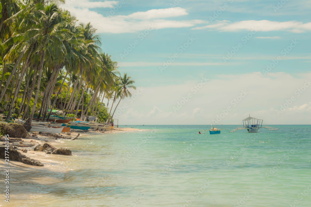 On a faraway beach in Anda on the island of Bohol in the Philipines