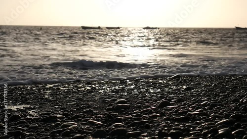 Sonnenuntergang am Strand auf La Palma V2