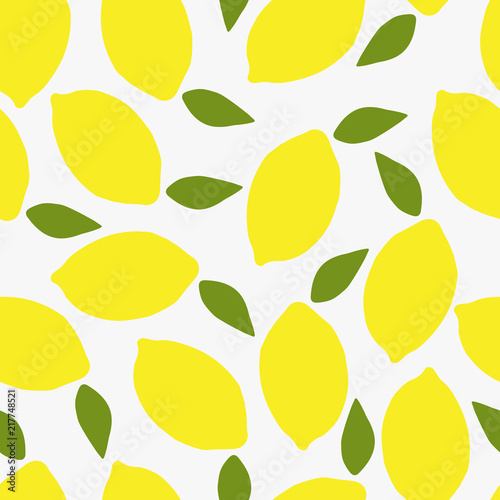 trend seamless pattern with lemon in a flat design