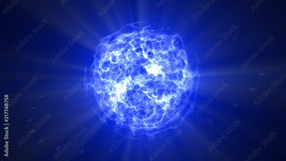 4K 3D Futuristic Digital Technology Animation of Light Globe