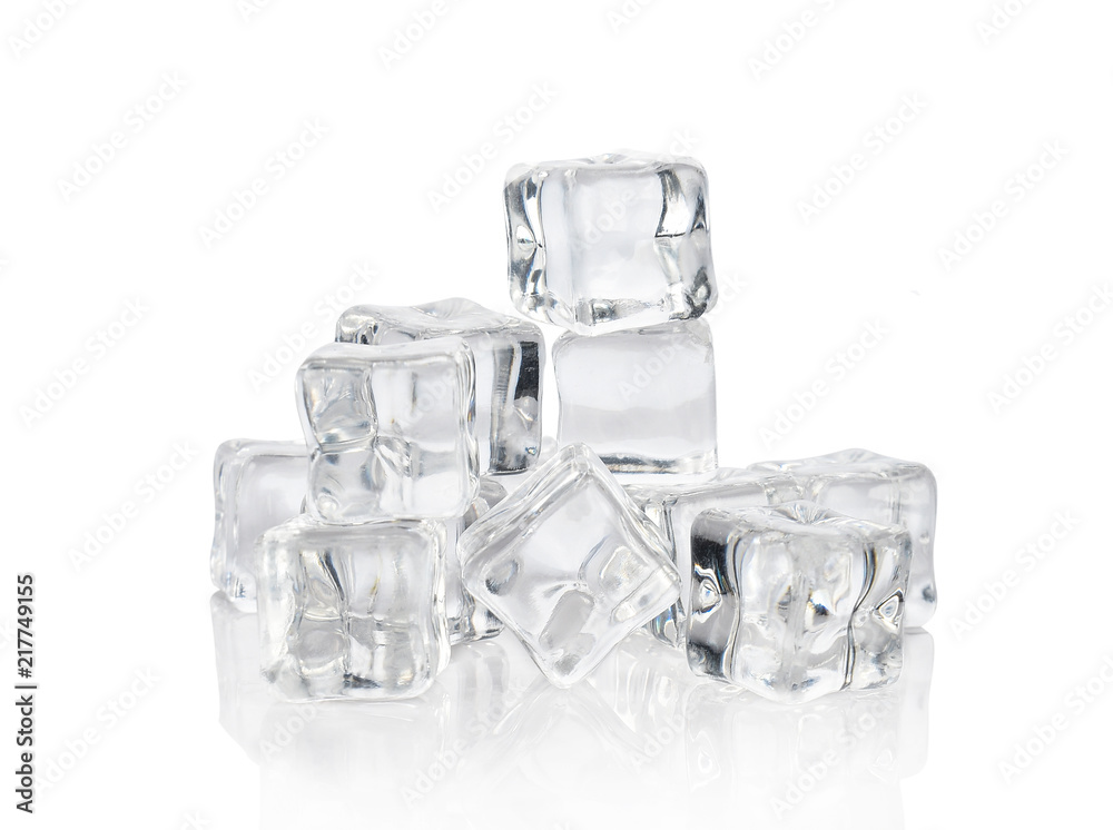 ice cubes isolated on white background ice cubes isolated on white background