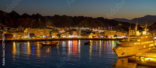 Port of Muscat at Night, Oman