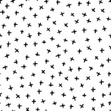 seamless pattern with doodle crosses