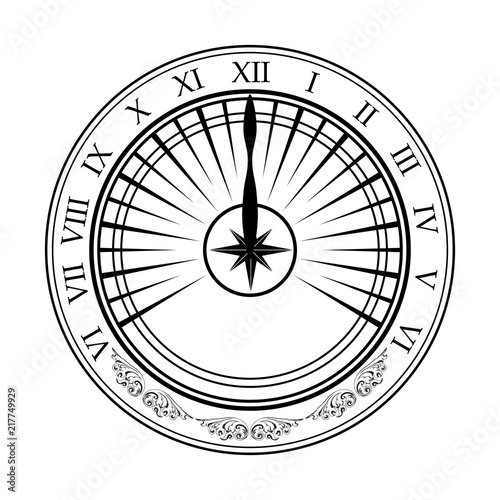 Sundial white silhouette