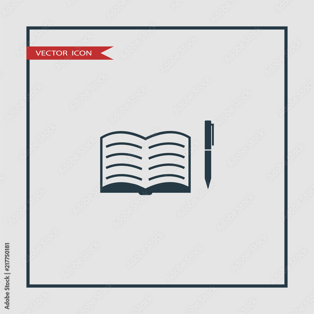 writing a book icon vector illustration writing a book icon vector illustration