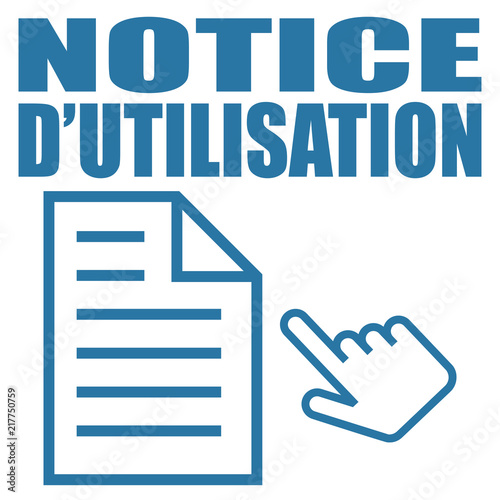 Logo notice d'utilisation.