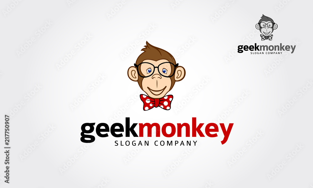 Geek monkey character illustration logo icon vectorGeek Monkey Logo Cartoon Character. Geek monkey vector illustration. Geek monkey character illustration logo icon vectorGeek Monkey Logo Cartoon Character. Geek monkey vector illustration.