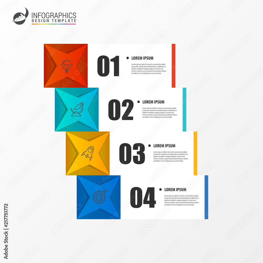 Infographic design template. Creative concept with 4 steps Infographic design template. Creative concept with 4 steps