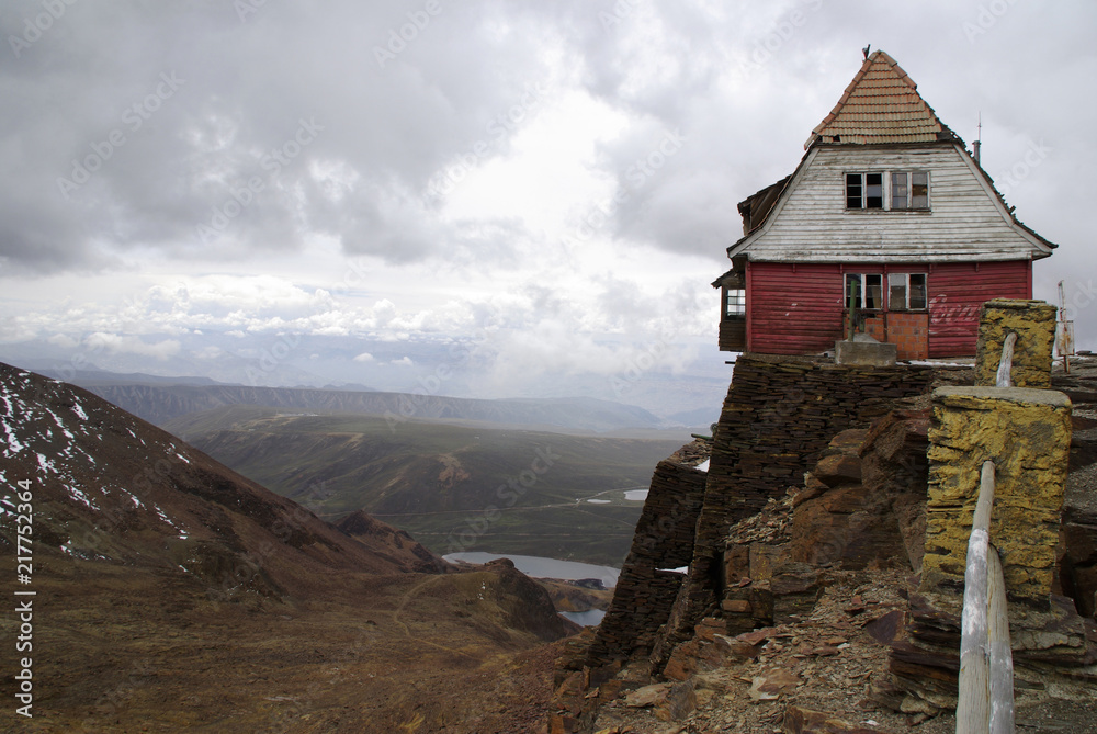 House in the chacaltaya ski resort near La Paz in bolivia