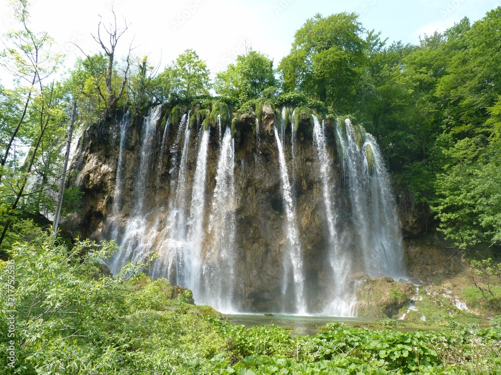 Naklejka premium Région des lacs en Croatie Plitvice
