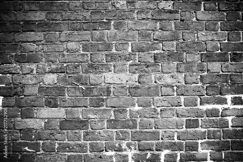 brick wall  black and white photo  