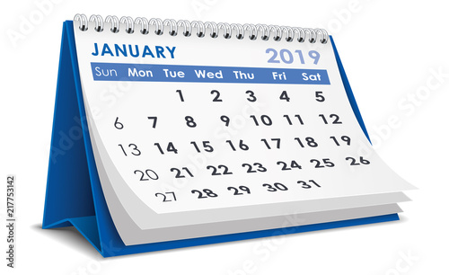 January 2019 calendar
