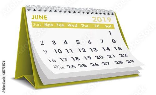 June 2019 calendar