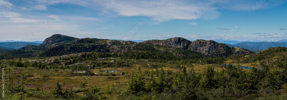 Norwegian panorama mountains landscape