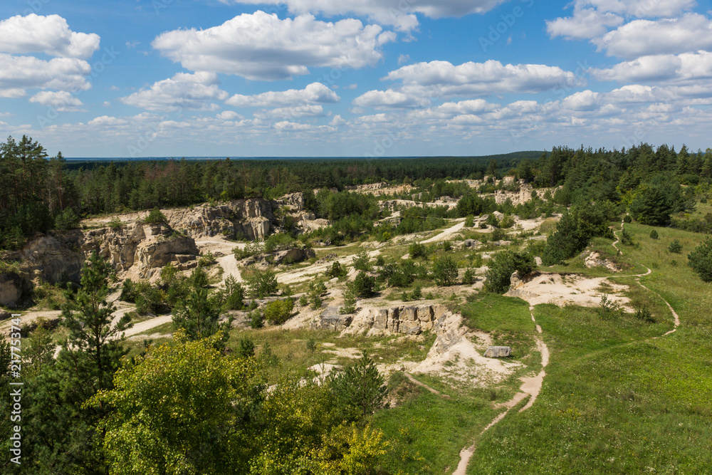 Stone quarry in Jozefow in Roztocze, Lubelskie, Poland