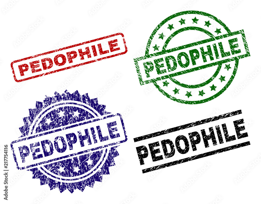 PEDOPHILE seal prints with corroded texture. Black, green,red,blue vector rubber prints of PEDOPHILE caption with grunge style. Rubber seals with circle, rectangle, medal shapes. PEDOPHILE seal prints with corroded texture. Black, green,red,blue vector rubber prints of PEDOPHILE caption with grunge style. Rubber seals with circle, rectangle, medal shapes.