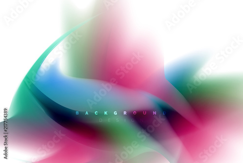 Holographic fluid colors flow, colorful liquid mixing colours motion concept