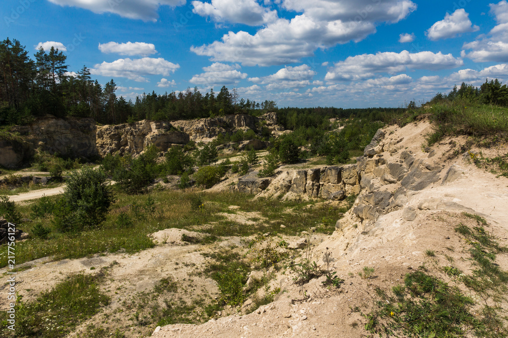 Stone quarry in Jozefow in Roztocze, Lubelskie, Poland