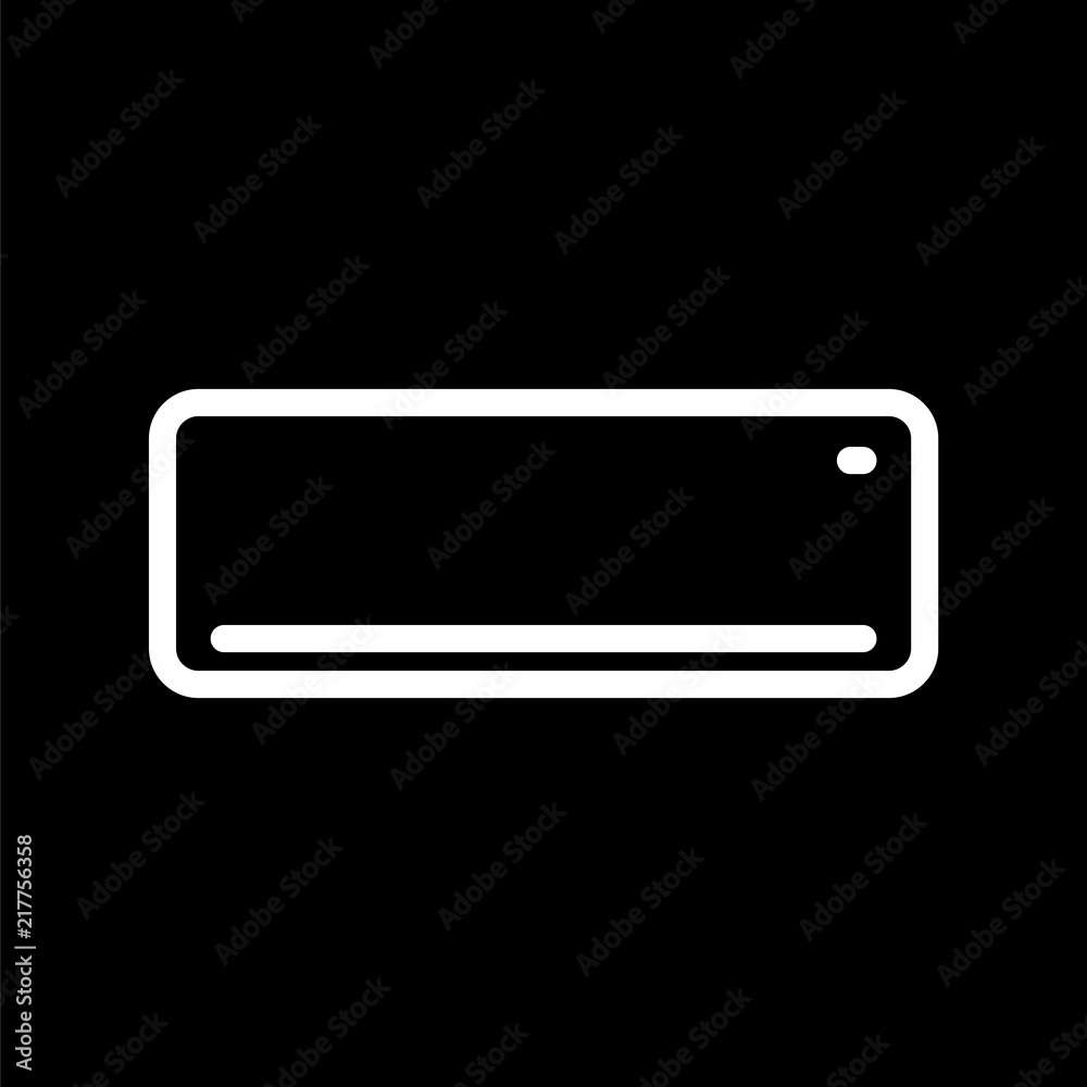 Air conditioner icon simple flat style outline vector Air conditioner icon simple flat style outline vector