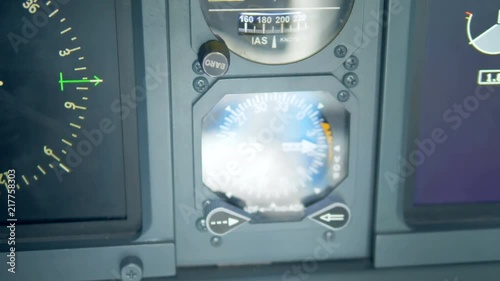 Close up of a radio magnetic indicator of an aircraft photo