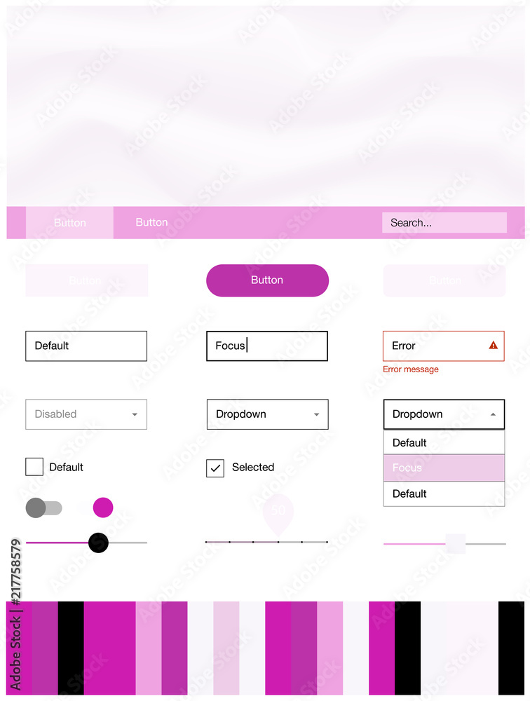 Light Pink vector wireframe kit with abstract circles. Light Pink vector wireframe kit with abstract circles.