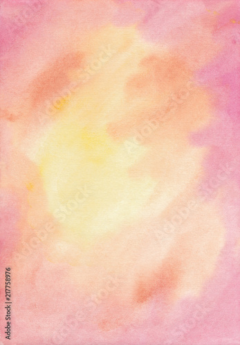 Yellow and orange watercolor background