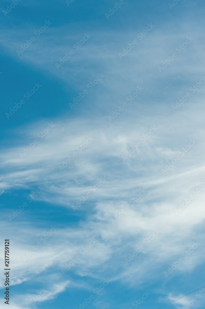 Blue sky with furry cloud for background