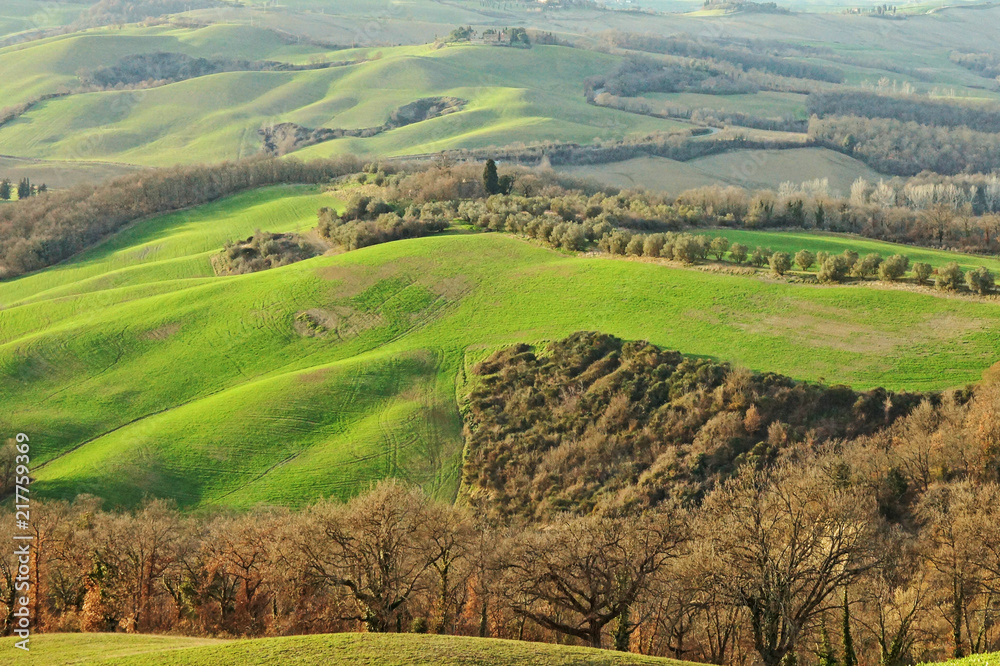 landscape on the hills of tuscany