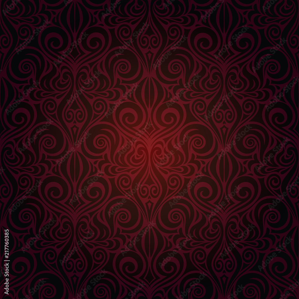 Brown Red wallpaper vector design repeatable background in trendy vintage style Brown Red wallpaper vector design repeatable background in trendy vintage style
