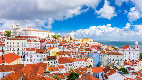 Lisbon, Portugal Skyline Over the Alfama.