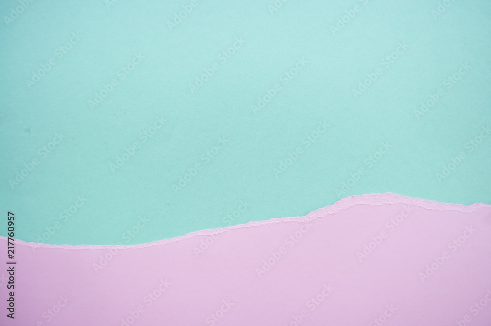 Obraz premium Blue and pink pastel color paper background.