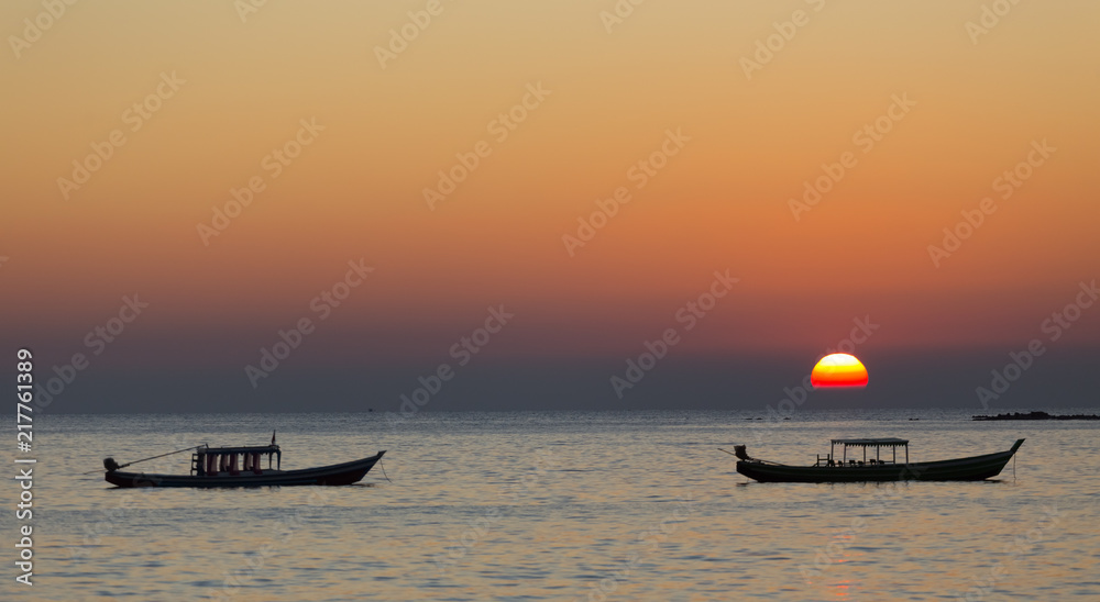 Ngapali beach with white sand, Myanmar