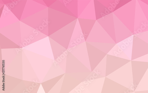 Light Pink vector shining triangular cover.