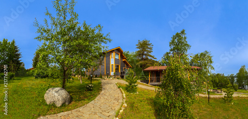Cottage with a path made of...