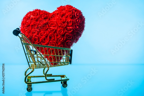 Heart in a shopping trolley...